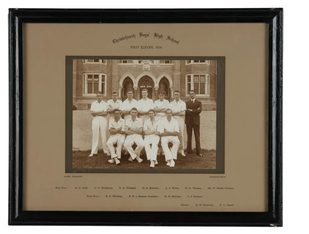 James Thomson (fl. 1928-36) 'Christchurch Boys' High School First Eleven, 1934', Image 1++